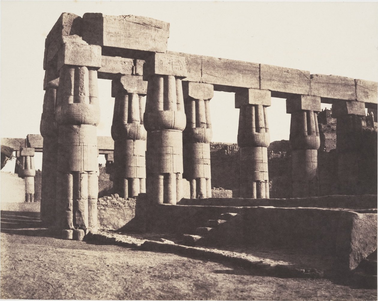Luxor (Theben), senere konstruksjon - gallerier - paralleller av Félix Teynard