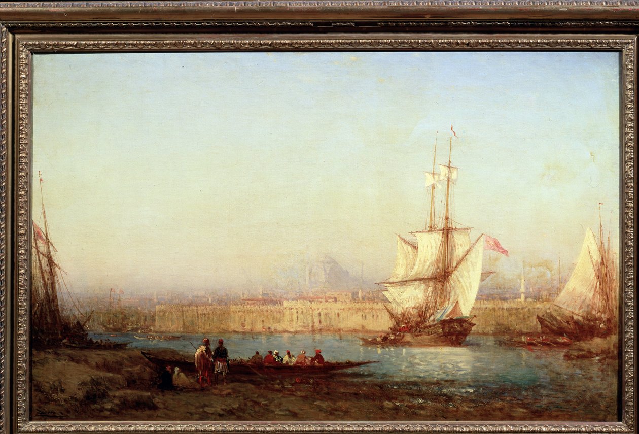 Bosporos (Bosporos). Maleri av Felix Francois Ziem (1821-1911). Olje på lerret, 65 x 105 cm. Fransk kunst fra 1800-tallet. Pushkin Museum of Fine Arts, Moskva. av Félix Ziem