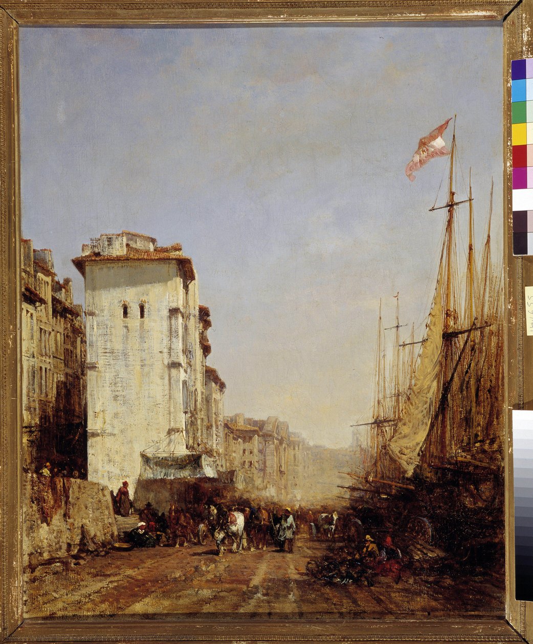 Havnebrygge i Marseille av Félix Ziem