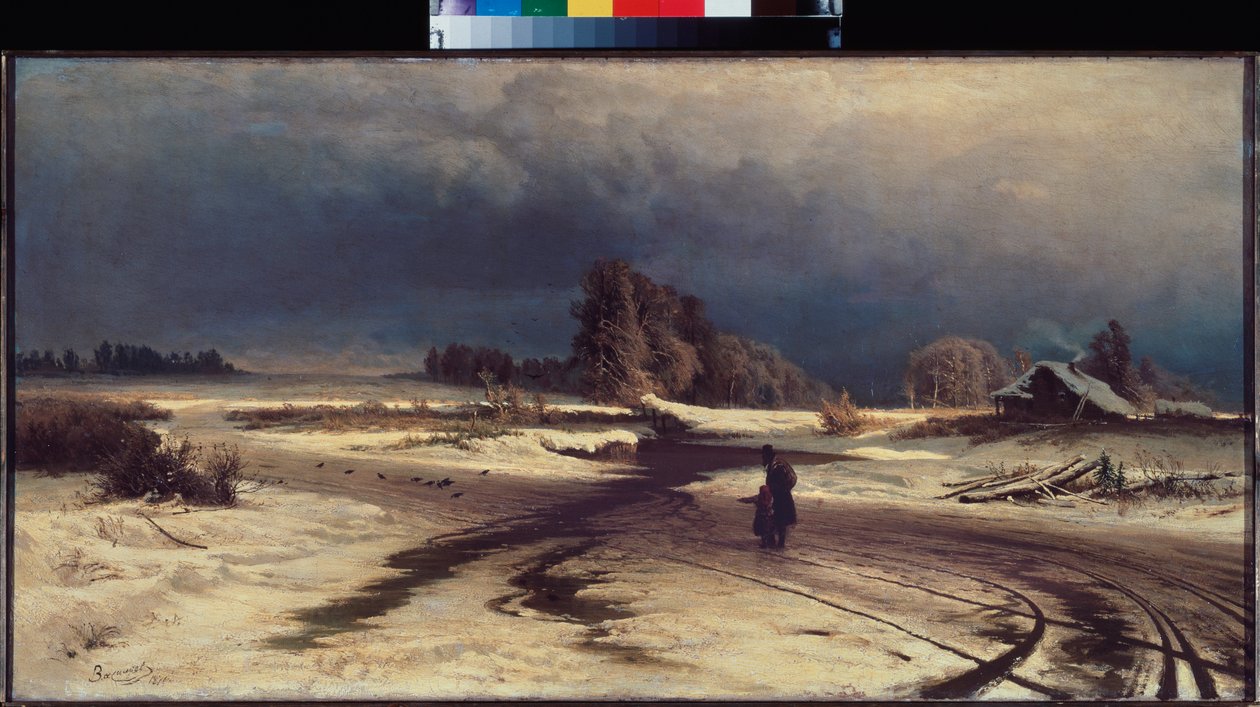 Degel (Tine) - Peinture de Fyodor Vasilyev (Feodor Alexandrovich, Fiodor Alexandrovitch Vassiliev (1850-1873), huile sur toile av Feodor Alexandrovich Vassiliev