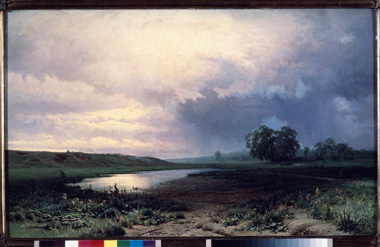 Prairies inondees (Flooded Meadow) - Peinture de Fyodor Alexandrovich Vasilyev (Feodor Alexandrovich, Fiodor Alexandrovitch Vassiliev) (1850-1873), huile sur toile av Feodor Alexandrovich Vassiliev