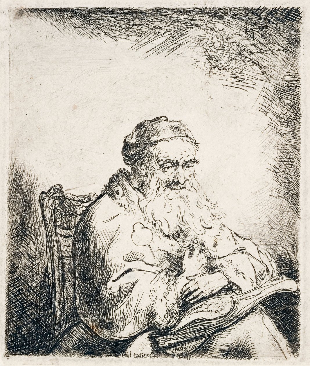 Mann med trefoil, ca. 1635-40 av Ferdinand Bol