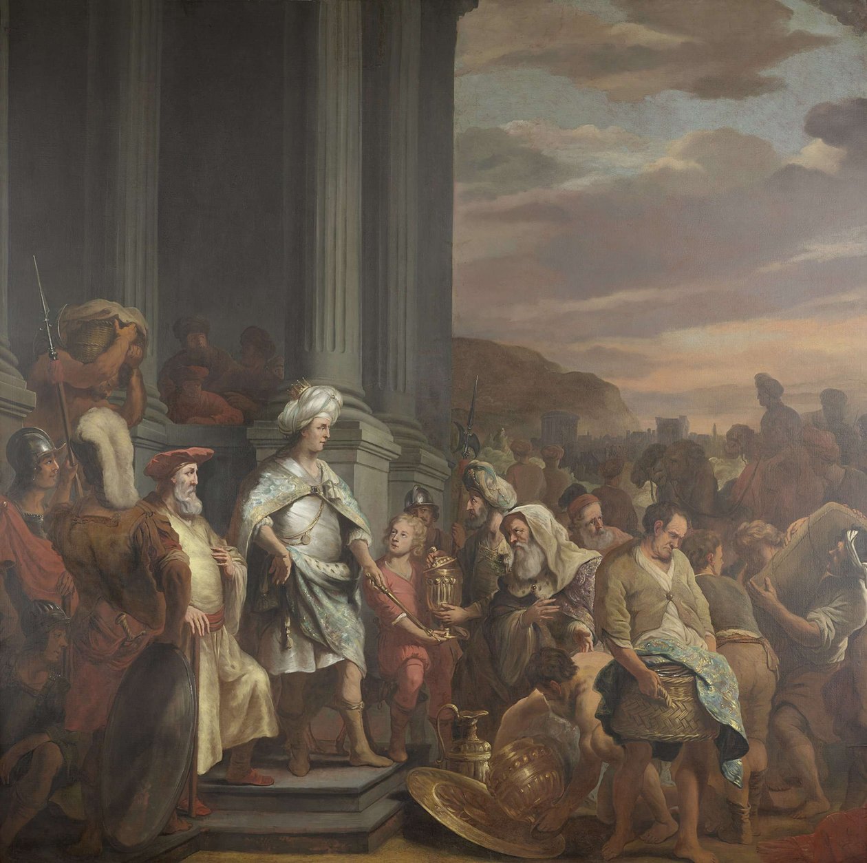 Gaver for å bygge Salomos tempel av Ferdinand Bol