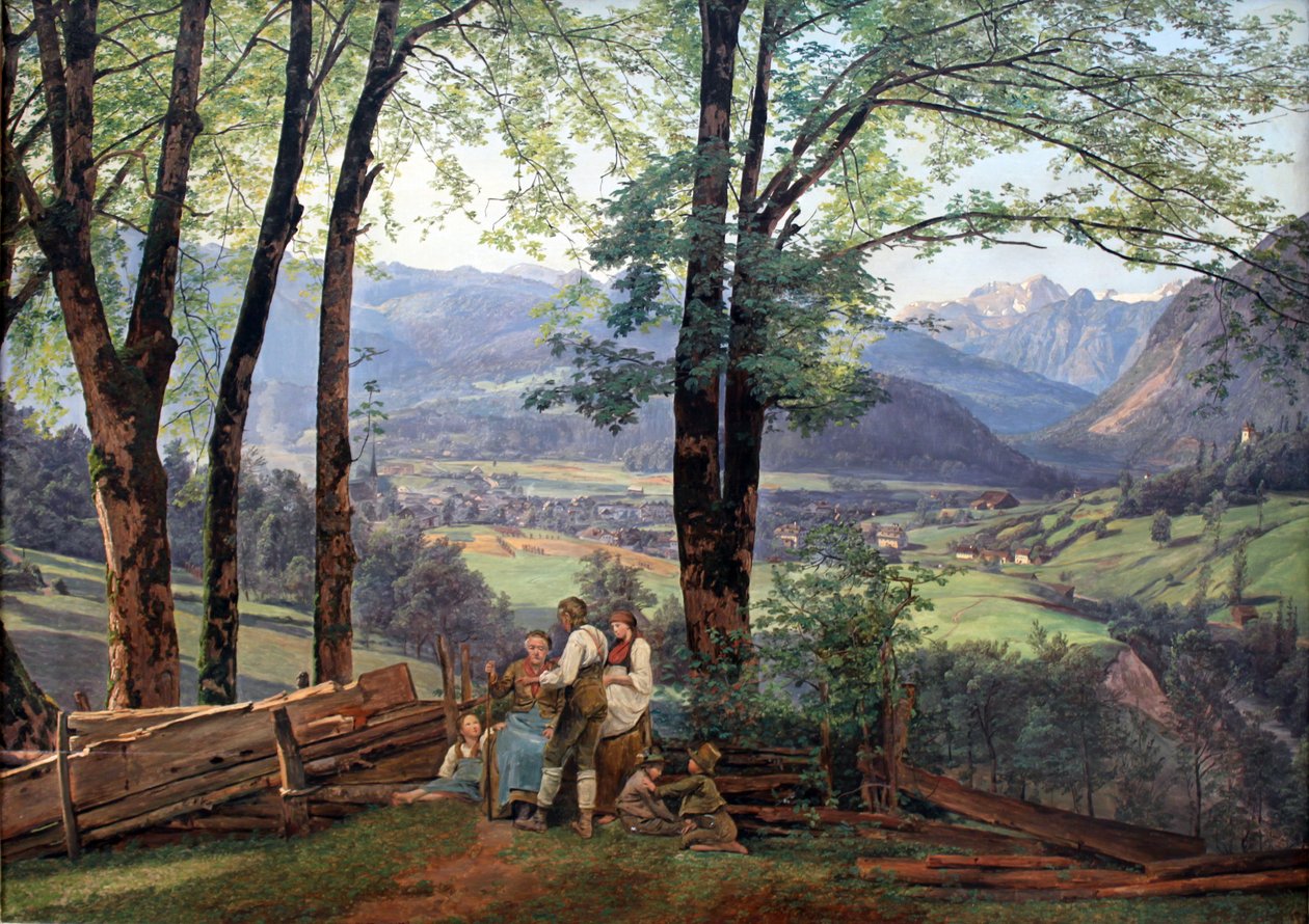 Utsikt over Ischl av Ferdinand Georg Waldmuller