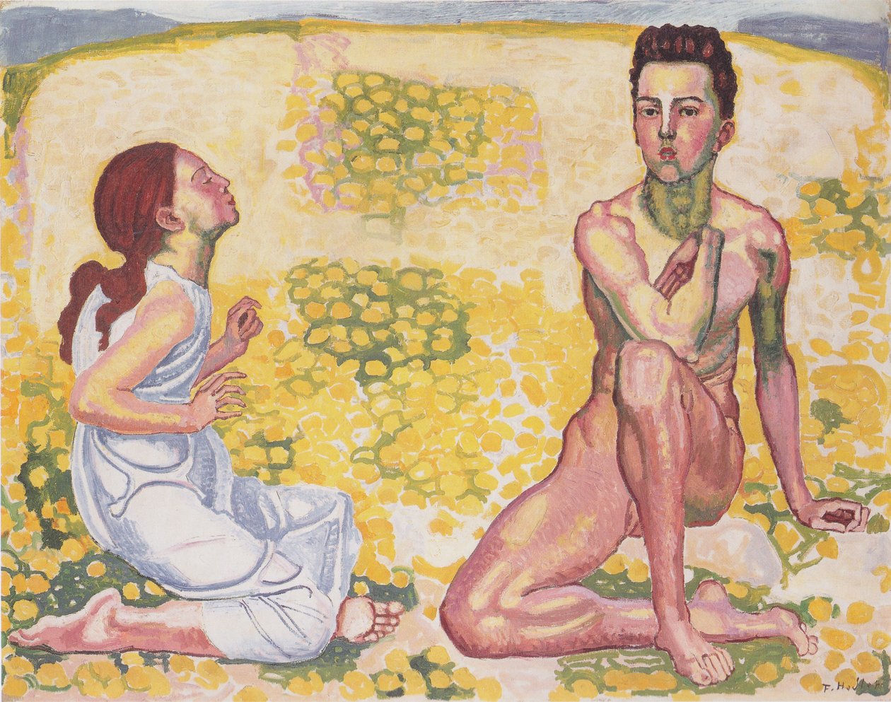 Der Fruhlingn English: Spring av Ferdinand Hodler