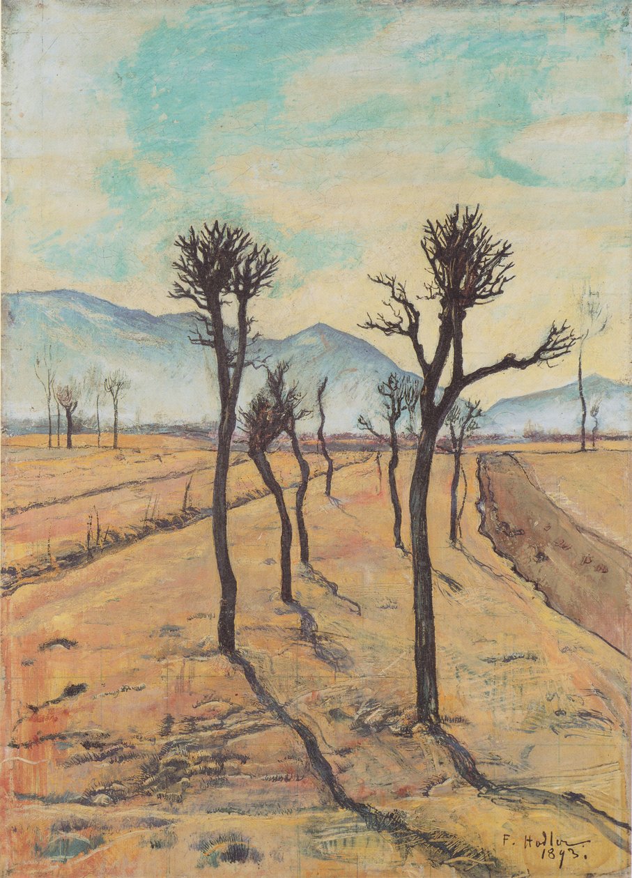 Bare trær i Ticino av Ferdinand Hodler