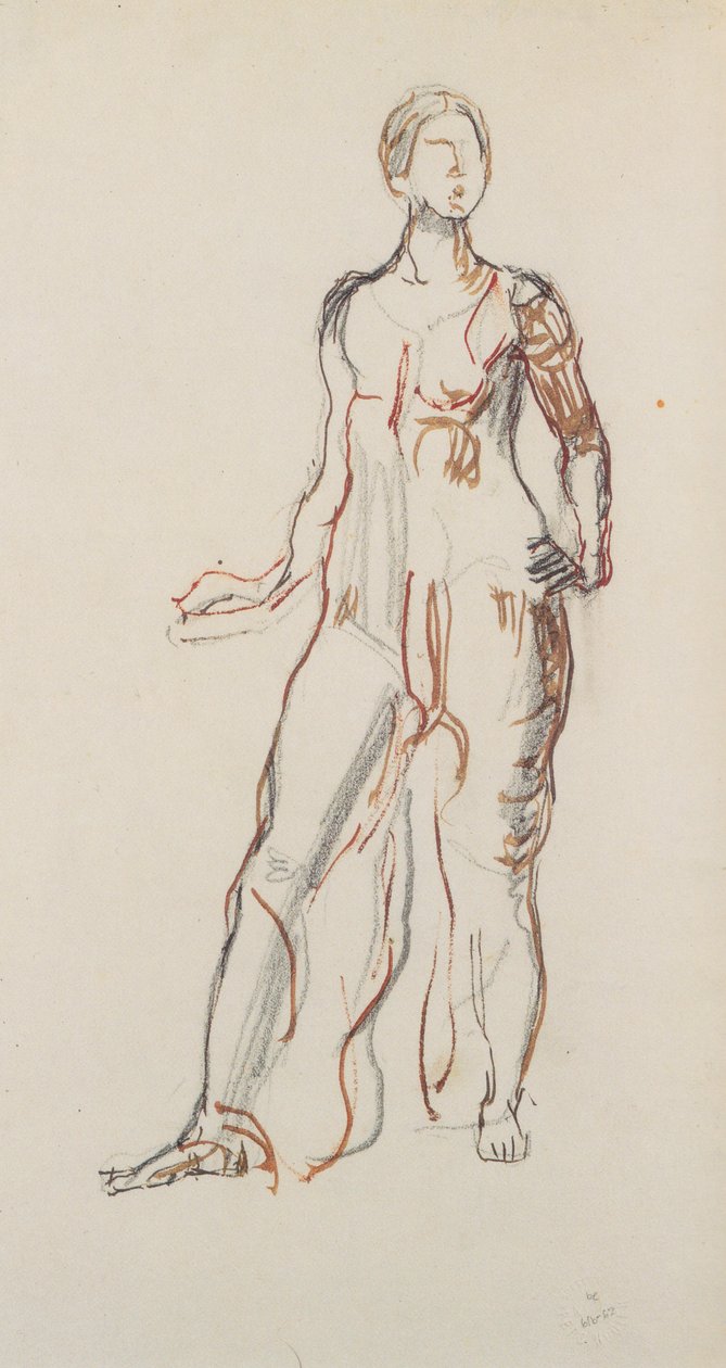 Stående kappe figur av Ferdinand Hodler