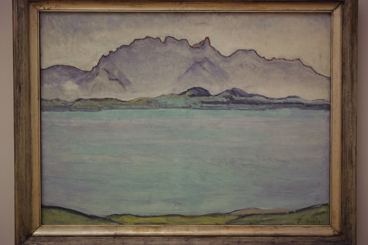 Thun -sjøen med Stockhorn -kjeder av Ferdinand Hodler