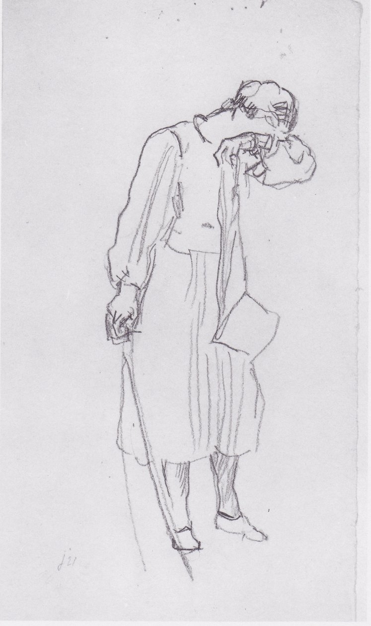Farvel kvinnefigur 1 av Ferdinand Hodler