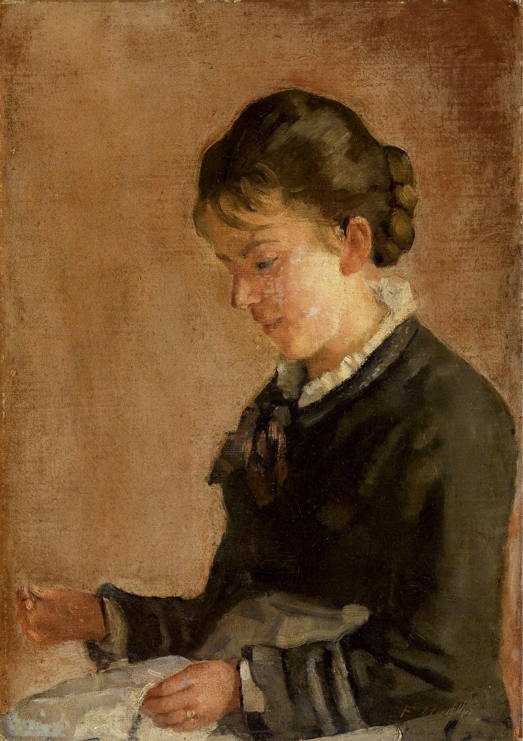 Portrett av frøken Lina Kyburz av Ferdinand Hodler