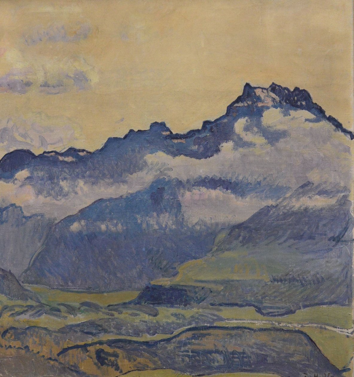Dents-du-Midi av Ferdinand Hodler