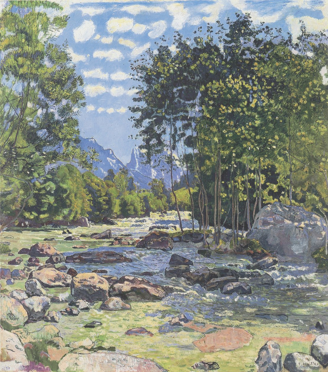 Den svarte Lütschine av Ferdinand Hodler