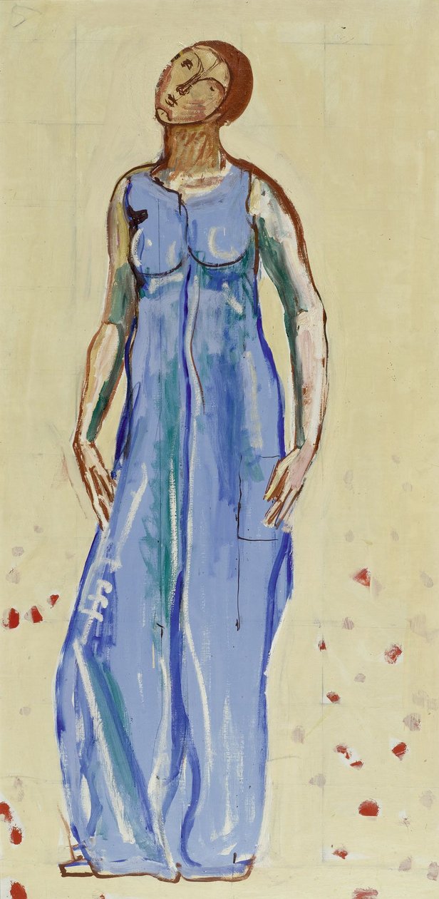 Kvinneskikkelse som ser inn i det uendelige av Ferdinand Hodler