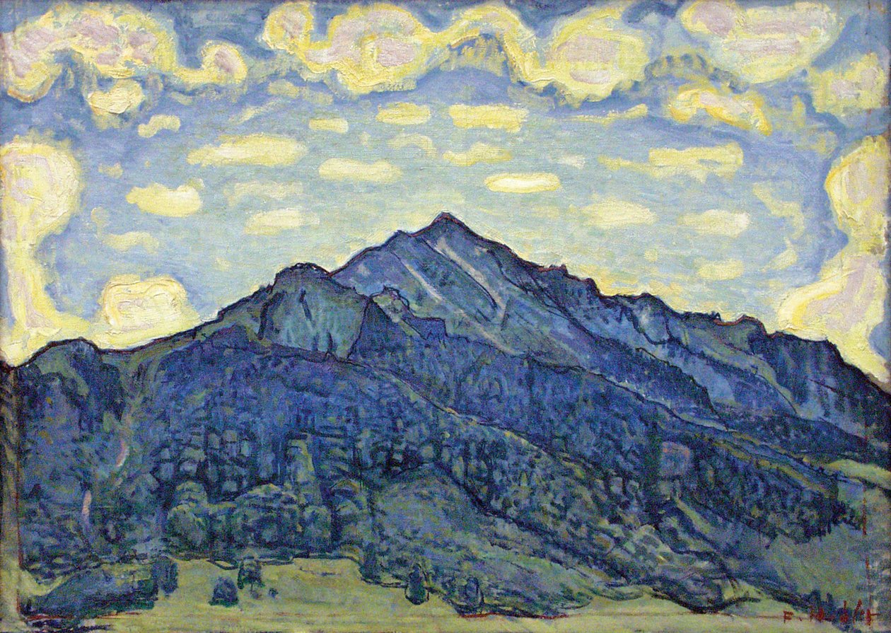 Landskap i de sveitsiske alpene av Ferdinand Hodler