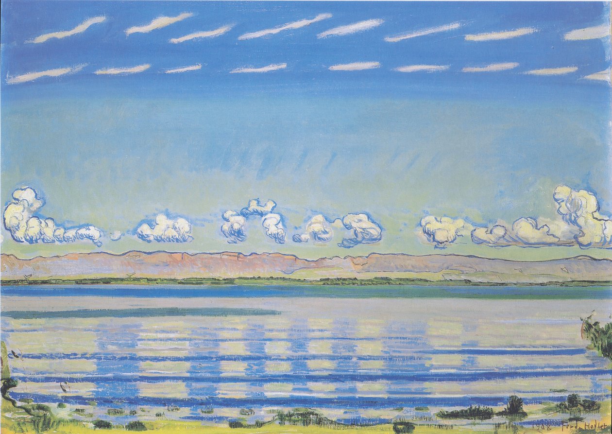 Rytmisk landskap ved Genfersjøen av Ferdinand Hodler