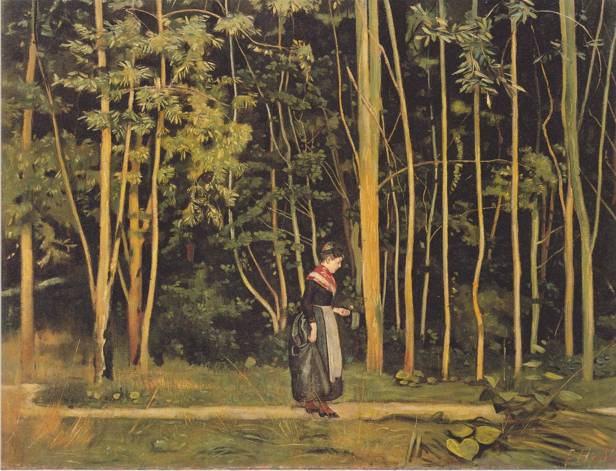 Walker i utkanten av skogen av Ferdinand Hodler