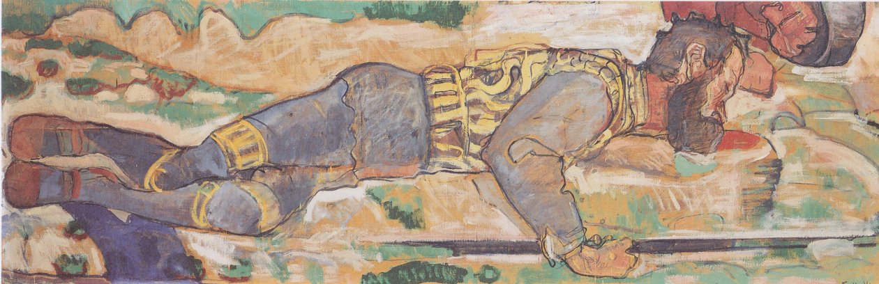 Dødende kriger av Ferdinand Hodler