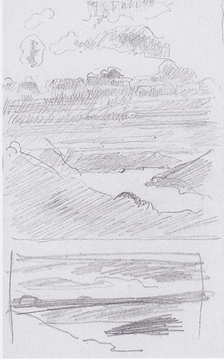 Thun -sjøen fra stien til Schynigen Platte av Ferdinand Hodler