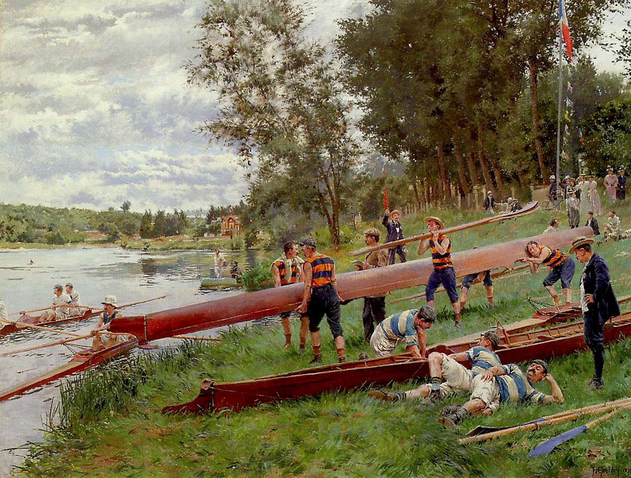 Kanopadling på Marne, 1899 av Ferdinand Joseph Guildry