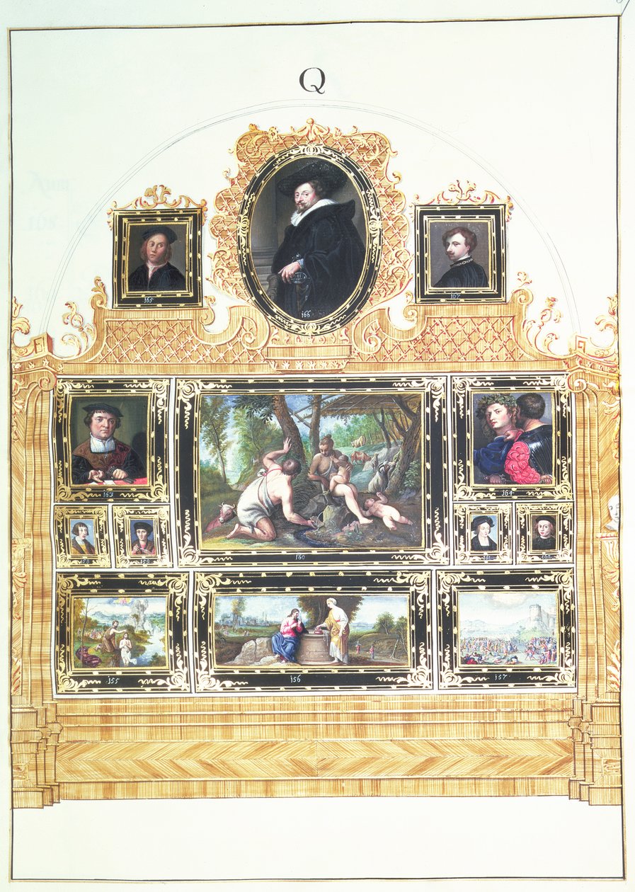 Bok I f.Q Painted Inventory of Emperor Charles VIs Collection in the Stallburg, Wien, 1720-30 (wc) av Ferdinand Storffer or Astorffer