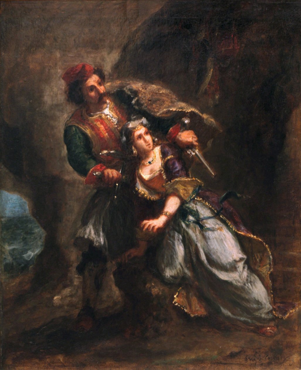 Abydos forlovede av Ferdinand Victor Eugene Delacroix