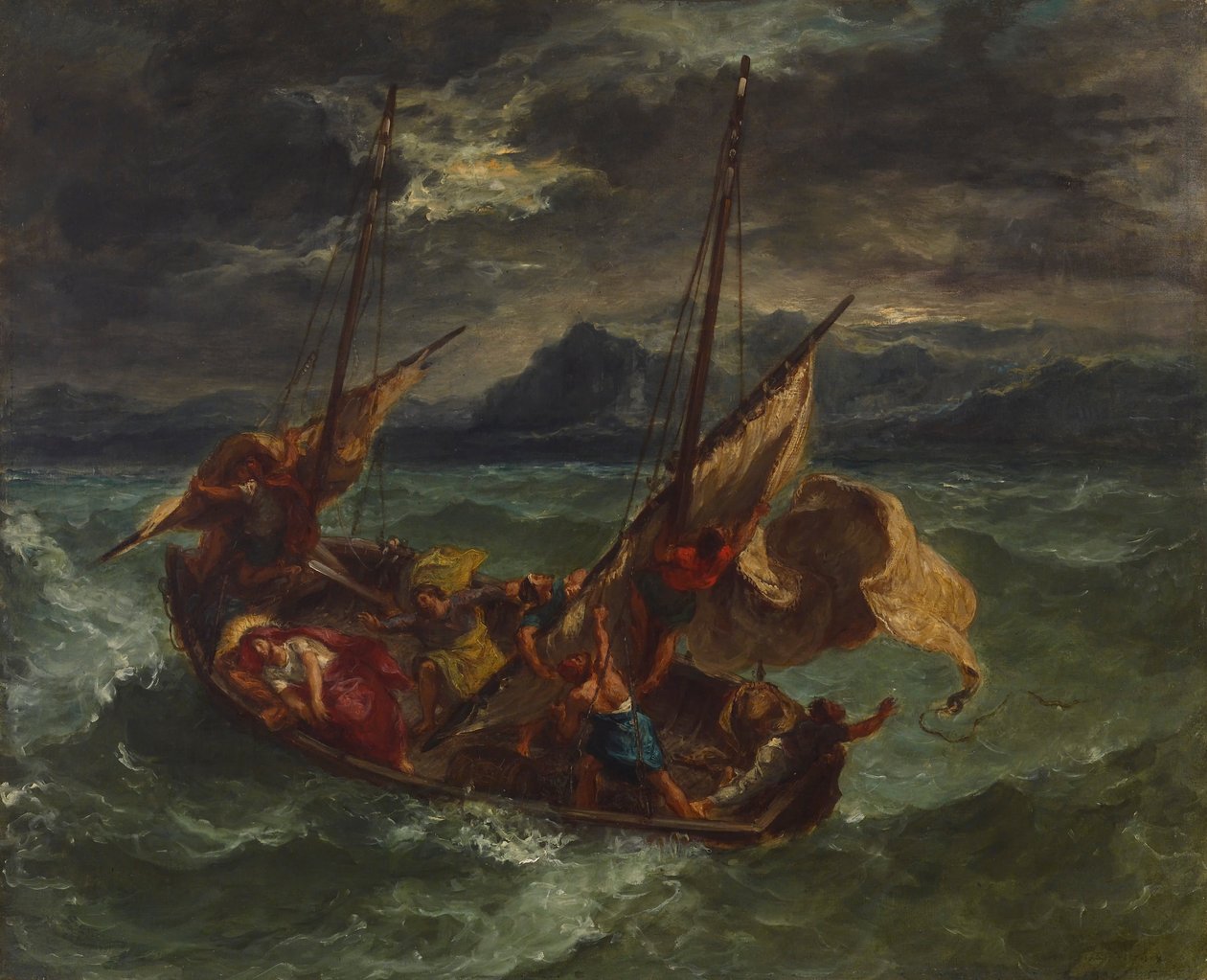 Kristus på Galileahavet av Ferdinand Victor Eugene Delacroix