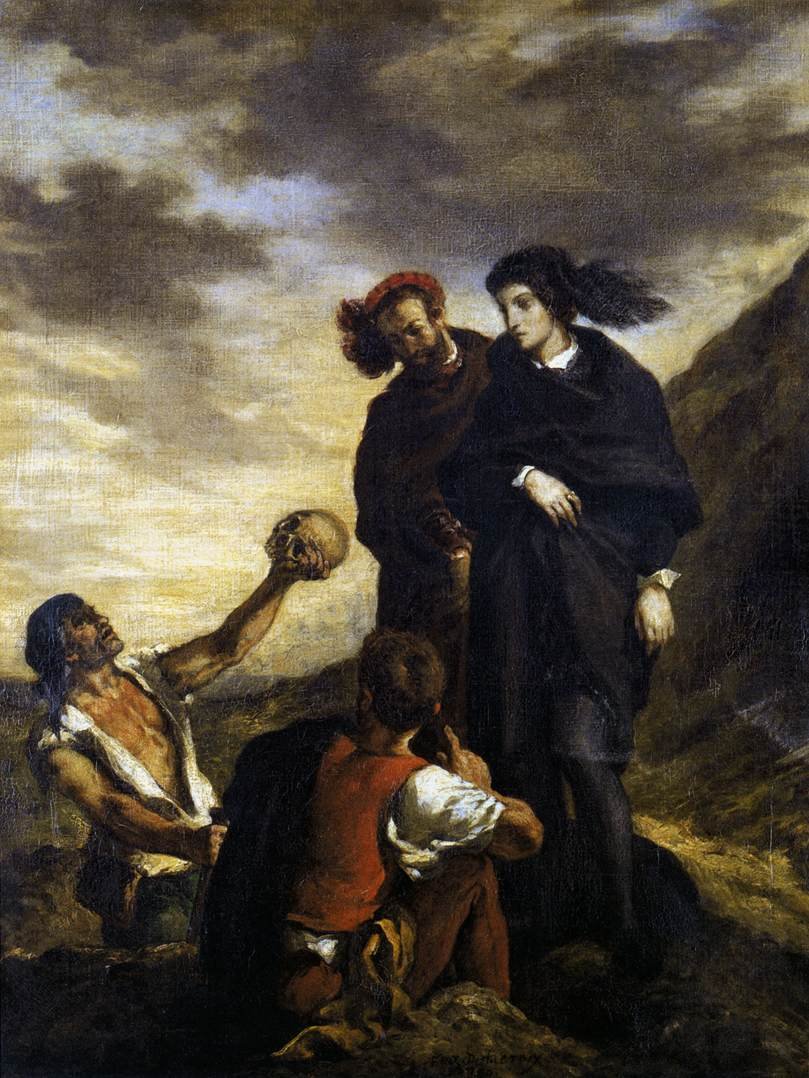 Hamlet og Horatio på kirkegården av Ferdinand Victor Eugene Delacroix