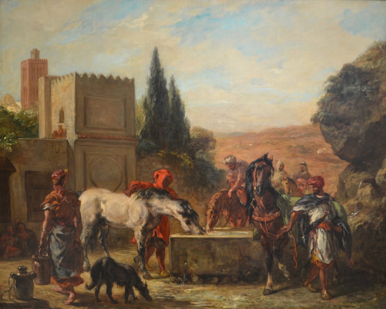 Hester ved en fontene av Ferdinand Victor Eugene Delacroix