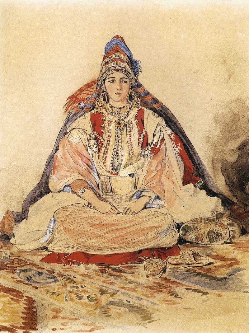 Jødisk brud av Ferdinand Victor Eugene Delacroix