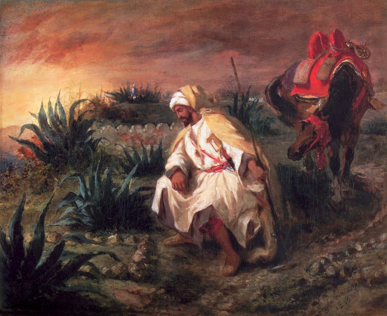 Arabieren ved graven av Ferdinand Victor Eugene Delacroix