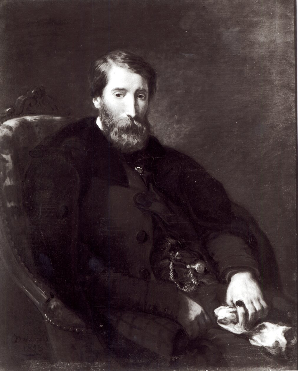 Portrett av Alfred Bruyas (1821-77) av Ferdinand Victor Eugene Delacroix