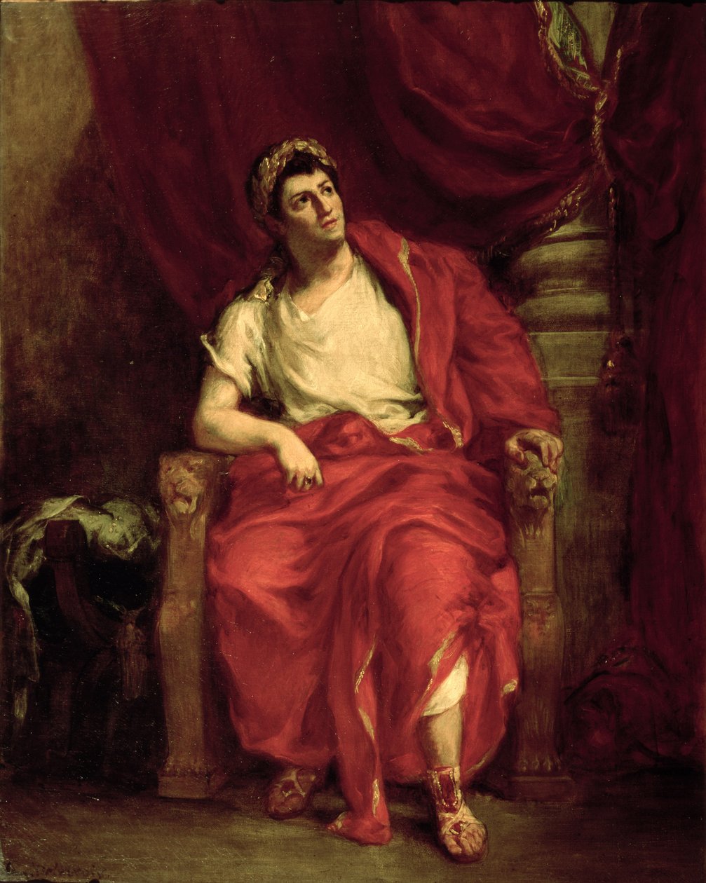 Portrett av Francois Joseph Talma (1763-1826) som Nero i 'Britannicus' av Jean Racine (1639-99) 1857 av Ferdinand Victor Eugene Delacroix