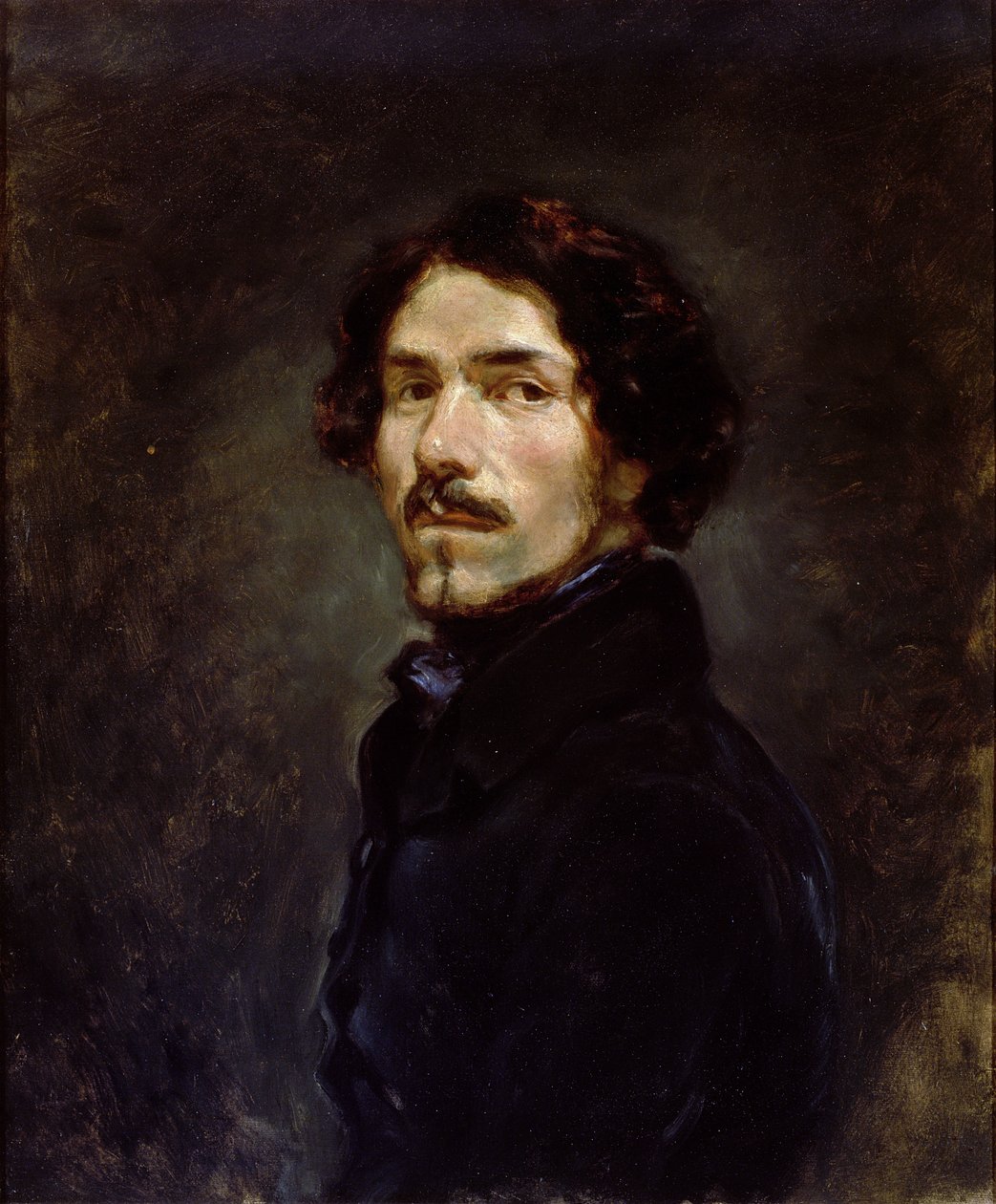 Selvportrett, ca. 1842 (se også 50061) av Ferdinand Victor Eugene Delacroix