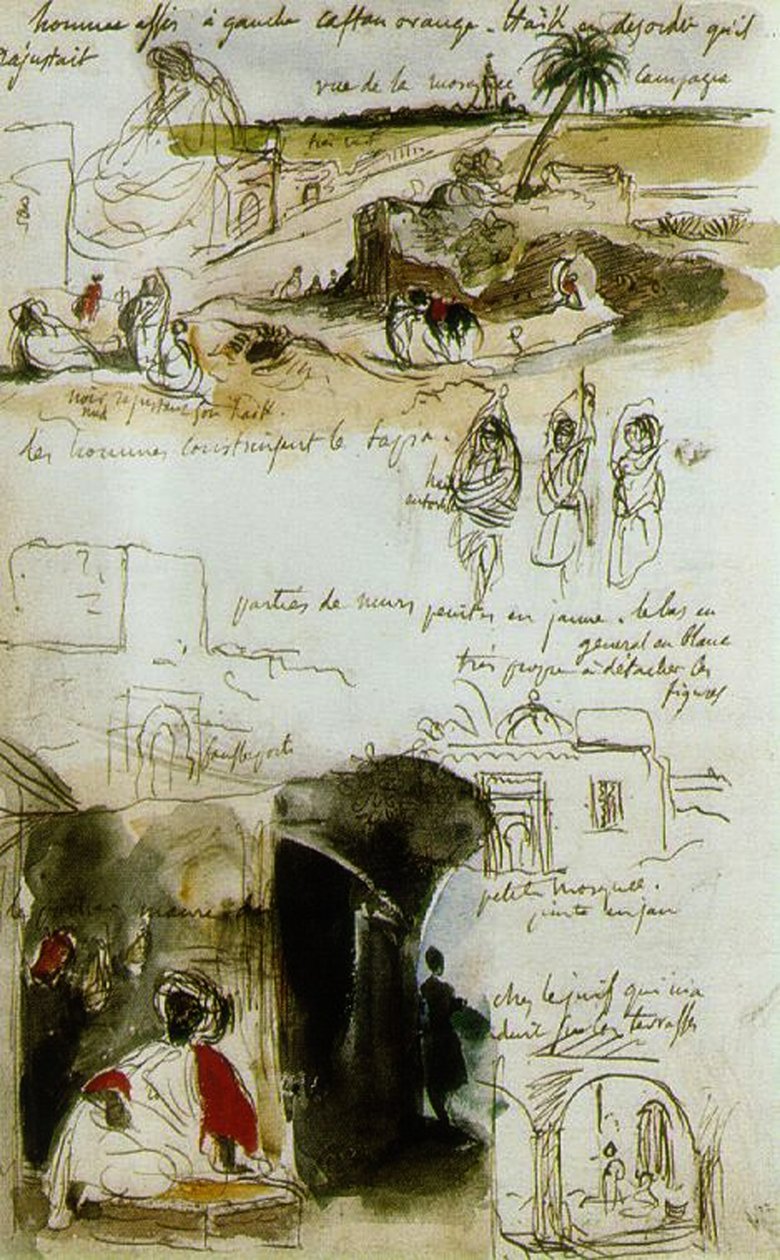 Skissebok fra Marokko, 1832 av Ferdinand Victor Eugene Delacroix