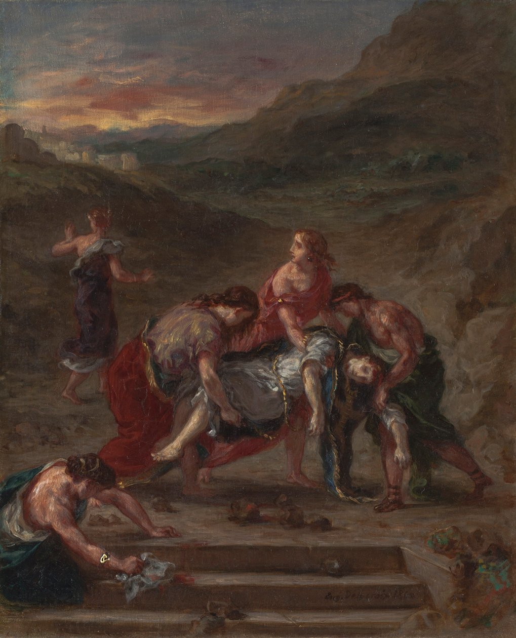 St. Stephen Borne Away av sine disipler, 1862 av Ferdinand Victor Eugene Delacroix