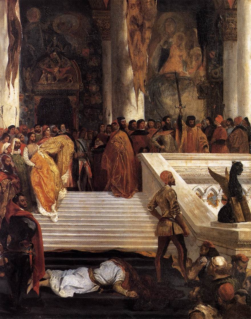 Henrettelsen av Dog Marino Faliero av Ferdinand Victor Eugene Delacroix