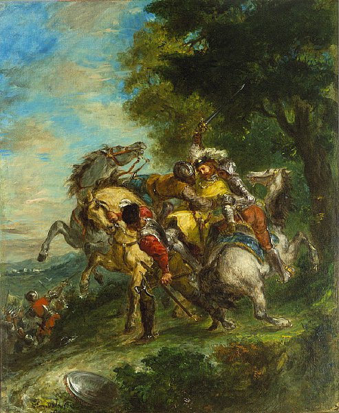 Weislingen fanget av Goetzs menn av Ferdinand Victor Eugene Delacroix