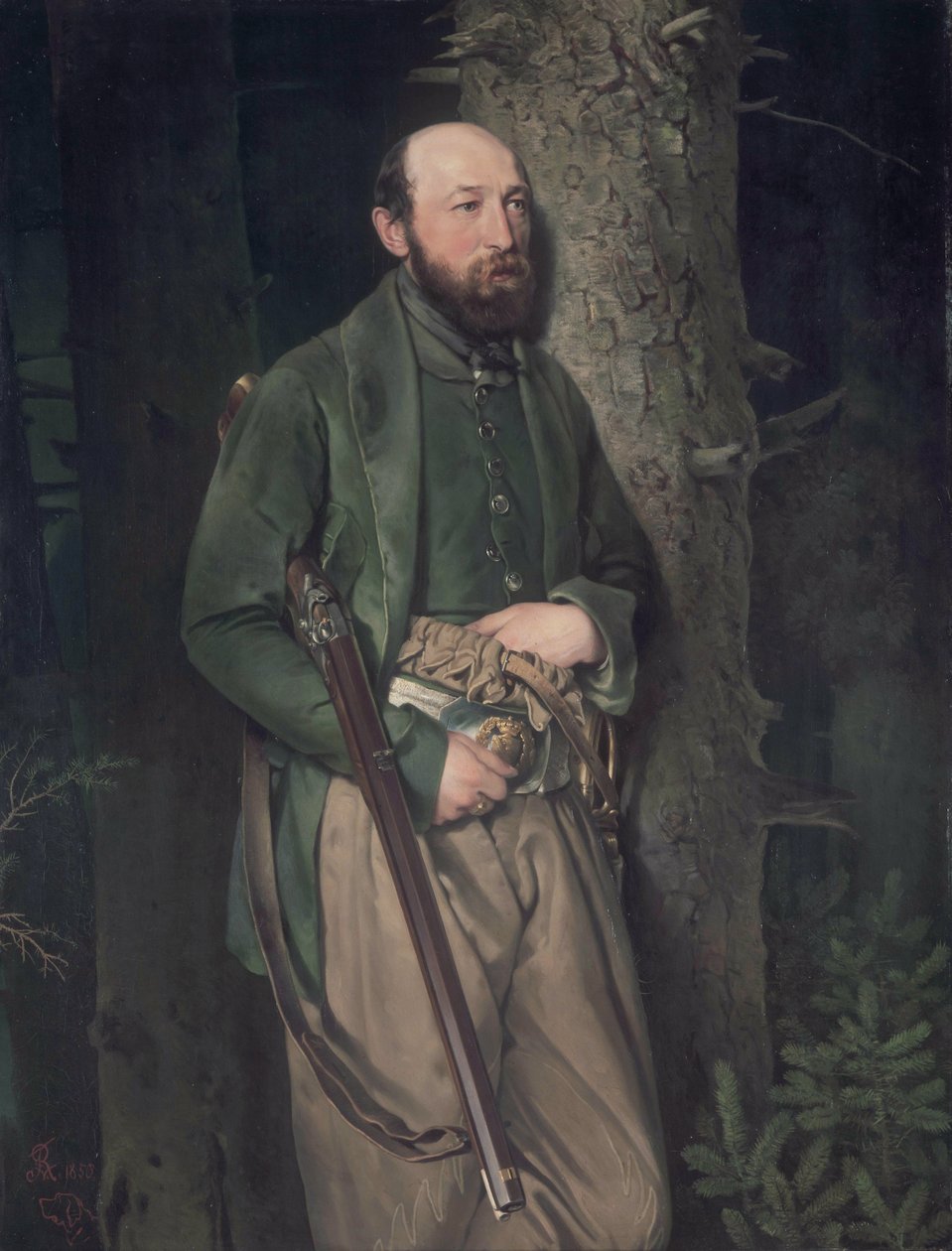 Den kongelige saksiske skogbruksinspektør Carl Ludwig von Schönberg av Louis Ferdinand von Rayski