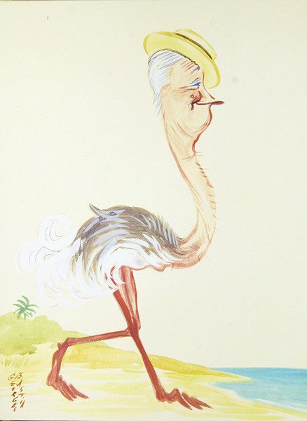 Maurice Chevalier (akvarell på papir) av Ferdinand  Misti Mifliez
