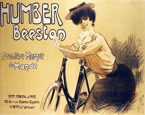 Plakatreklame for Humber Beeston-sykler (litho-farge) av Ferdinand  Misti-Mifliez