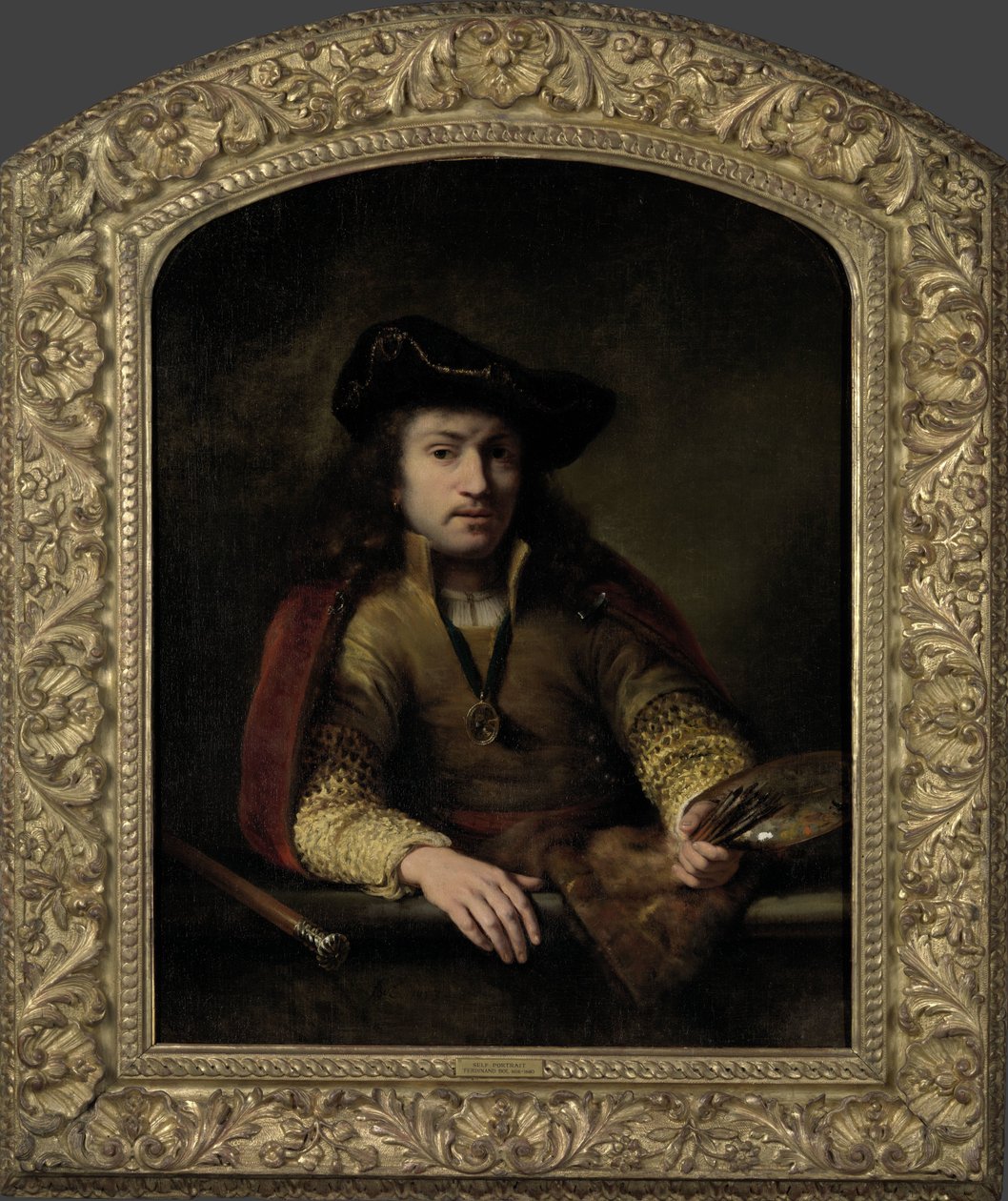 Selvportrett av Ferdinand Bol (signed by artist)