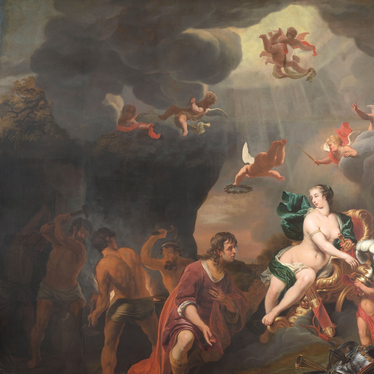 Aeneas mottar et nytt sett med rustning fra Venus av Ferdinand Bol