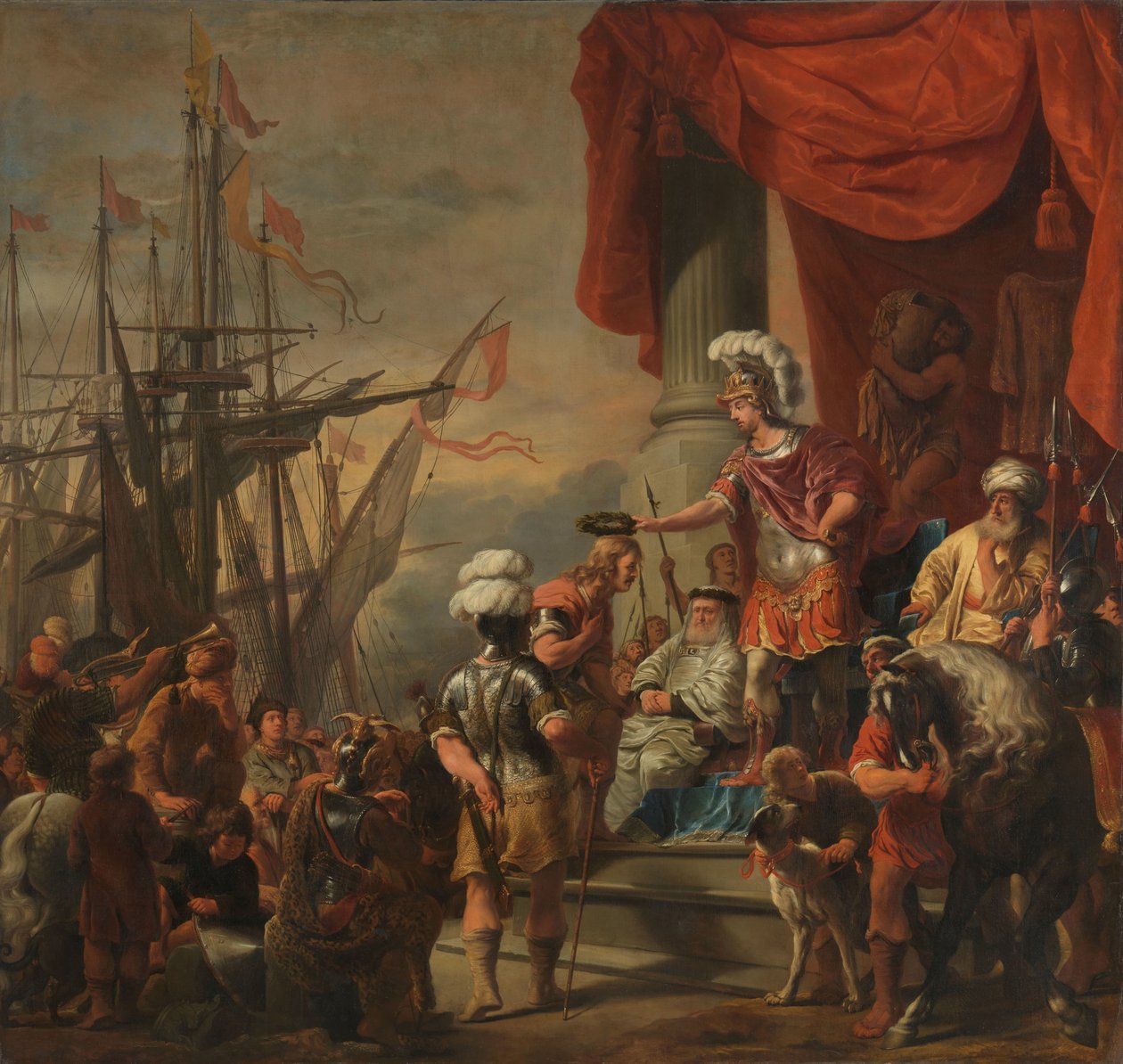 Aeneas ved domstolen til Latinus Aeneas kroner Cloanthus av Ferdinand Bol