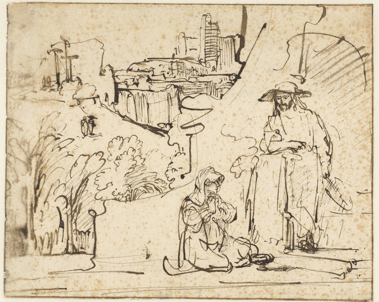 Kristus viser seg for Maria Magdalena som gartner (Noli me tangere) av Ferdinand Bol