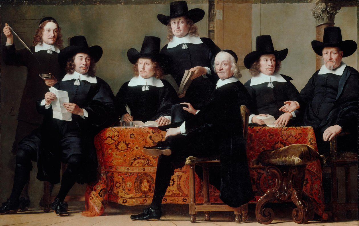 Forstanderne for Amsterdams vinhandlerlaug av Ferdinand Bol