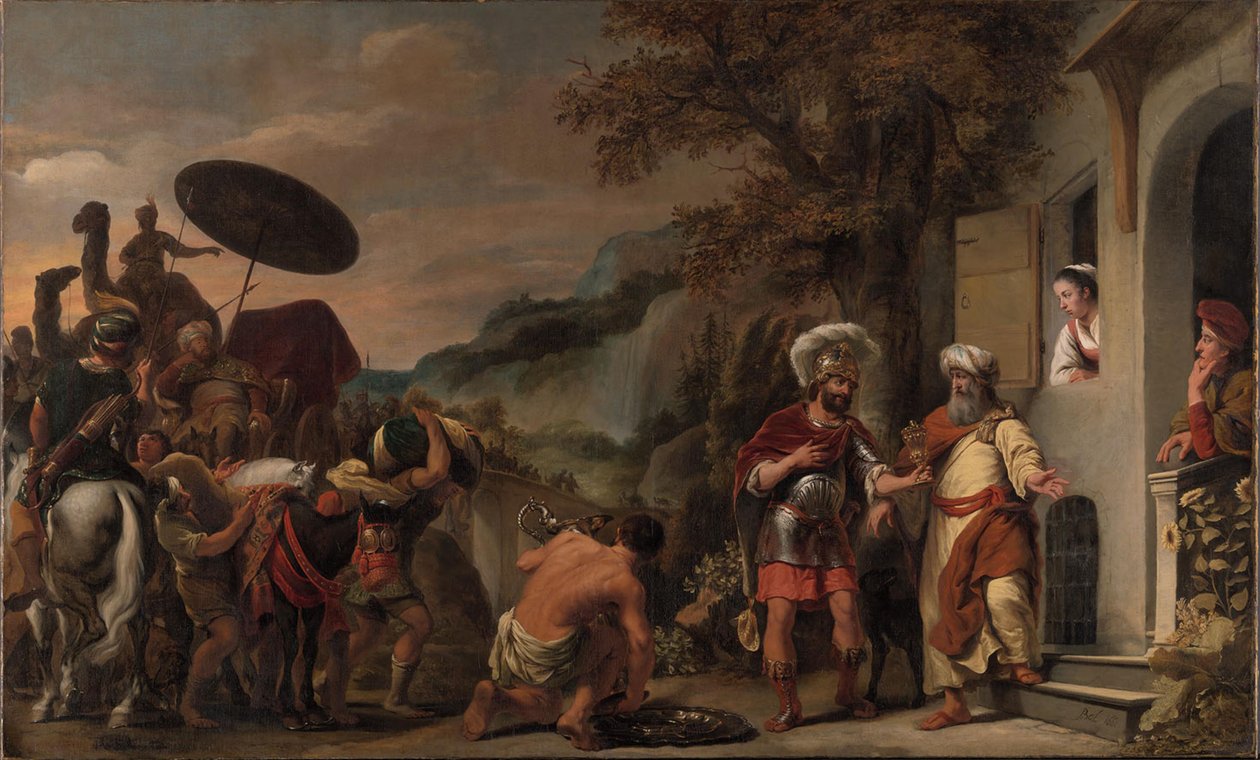 Elisja avviser Naamans gaver av Ferdinand Bol