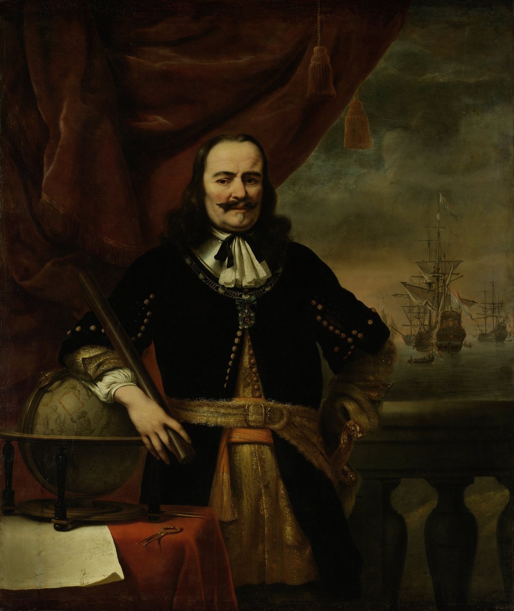 Michiel de Ruyter som løytnant-admiral av Ferdinand Bol