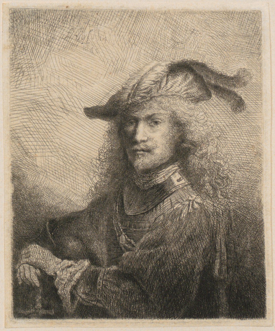 Portrett av en offiser (muligens kunstnerens selvportrett?) av Ferdinand Bol