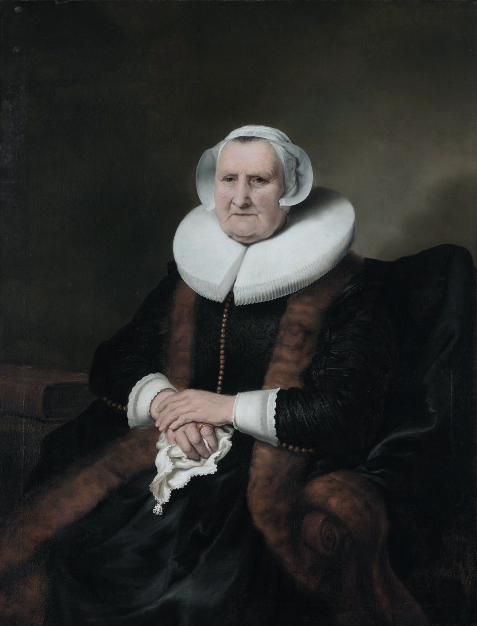 Portrett av Elisabeth Jacobsdr. Bas (1571–1649) av Ferdinand Bol