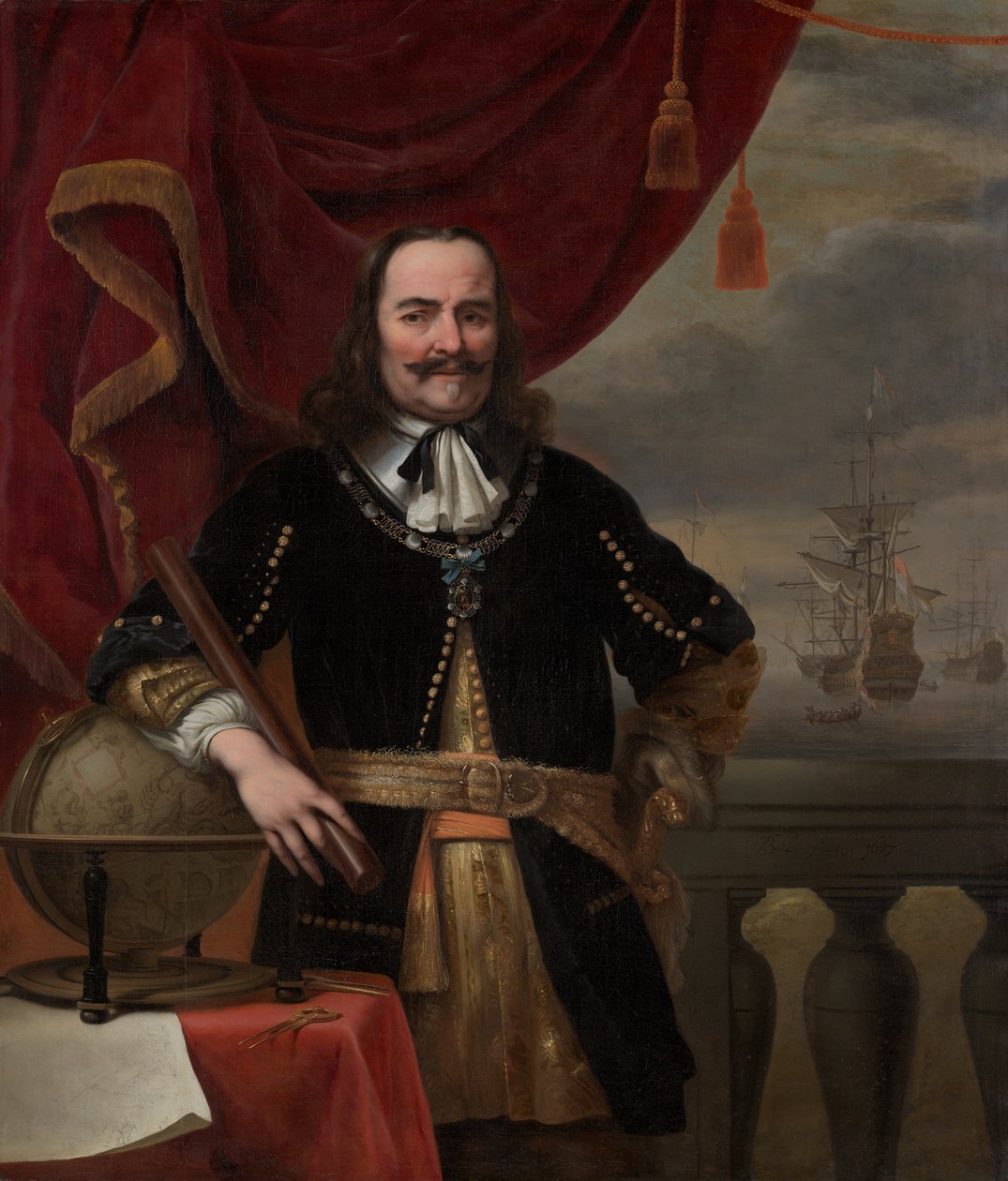 Portrett av Michiel de Ruyter (1607-1676) av Ferdinand Bol